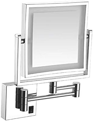 Nhlzj XIAOQIANG Стенно огледало за грим 8-инчов двустранно управляемият Стенно огледало с 3-кратно увеличение,завъртане