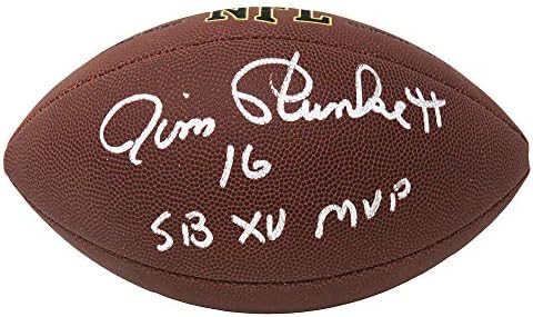 Джим Планкетт Подписа Wilson Super Grip Full Size Футбол NFL w/SB XV MVP