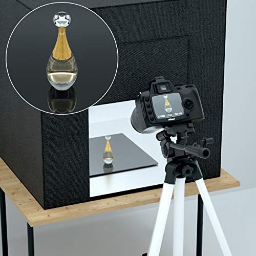 Дъска на дисплея NIUBEE акрилна отразяващите за подпори таблици за стрелба предпоставки снимка на продукта (12x12 инча, черен + бял)