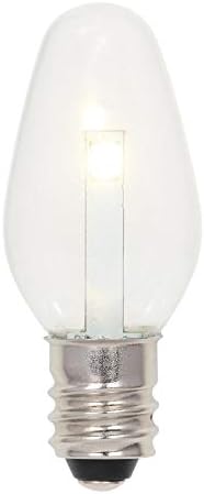 Уестингхаус Lighting 5511000 0.5 (4-watt еквивалент) C7 Clear, на Основата на канделябра, 2 led лампи, 2 броя-ва (опаковка