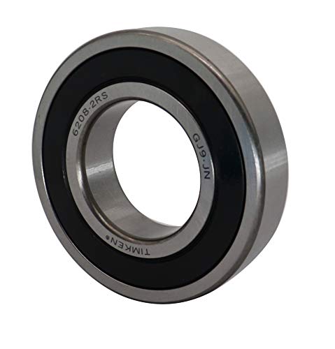 TIMKEN 6208-2RS 2Pcs Double Rubber Seal Bearings 40x80x18mm, Pre-Lubricated and Stable Performance and Cost Effective,