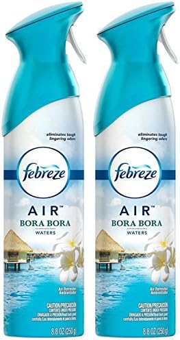 Febreze Air Refresher Spray - Bora Bora Waters - нето Тегло 8,8 грама в бутилка - Опаковка от 2 бутилки