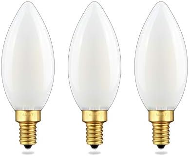 E12 Led лампа с регулируема яркост, 4 W(40-ватов еквивалент), Мек Бял 3000 До, Матирано стъкло, 400 лумена, AIELIT Edison