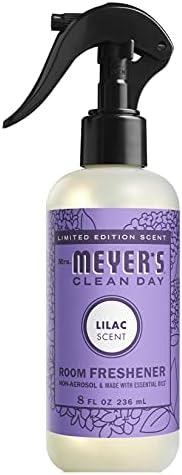 Mrs. Meyer's Clean Day Room Freshener Спрей, Люляк аромат, Ограничена версия на Аромата с етерични масла, Неаэрозольный,