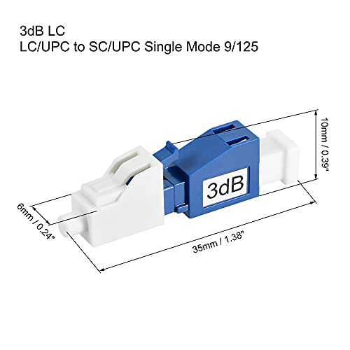 инвалидизиращи оптични влакна uxcell 3dB LC, LC/UPC до переходнику 9/125 единствен режим SC/UPC