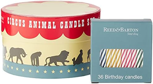 Reed & Barton Let ' s Celebrate 6Pc Circus Animals Candles, 0.50 LB, Multi