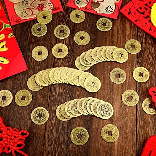 Китайската Нова година на Фън Шуй Монети Късмет Фортуна Монета И-Дзин Монети за Здраве и Богатство(300, 0,8 инча)