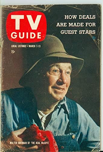1959 TV Guide Mar 7 Walter Brennan of the Real McCoys - Colorado Edition е Много добро (3 от 10) И се използва кръчми