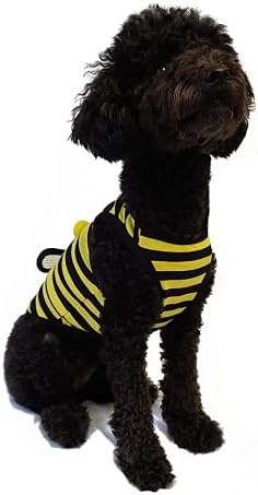 Youthdog Honey bee Костюм Годишната Жълта Риза Жилетка Без Ръкави Риза с Шарени Дрехи за Кучета от Малки, Средни и Големи