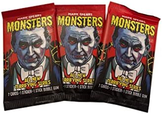 Mark Спиърс Monsters Trading Card Series 1 Red Hobby Box Full Bleed Edition