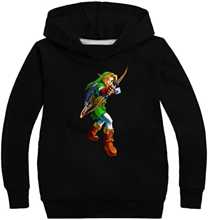 UMocan The Legend of Zelda Long Sleeve Hoodies Top-Новост Hoody с качулка(1-14 години)