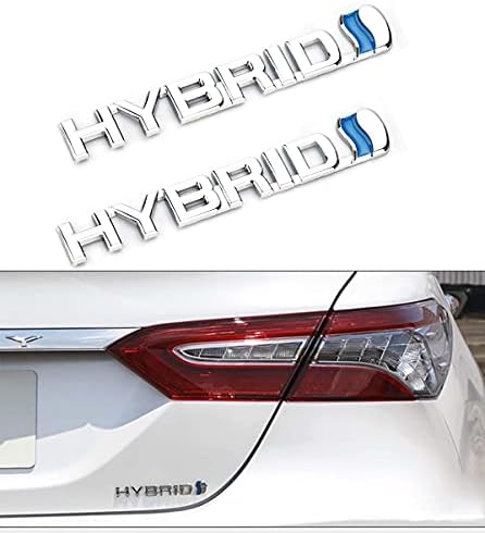 2 елемента Hybrid Емблемата на 3D Метален Лого Букви Иконата на колата Странично Крило Задна Емблема на Багажника на Етикети