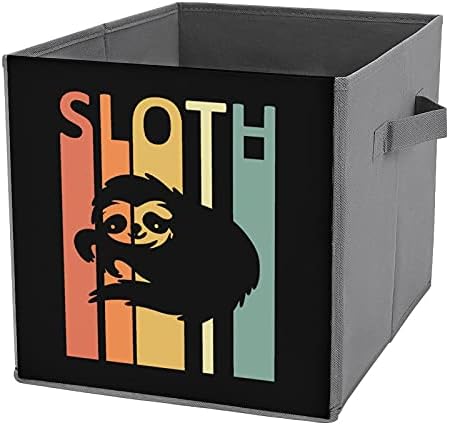 Nudquio Vintage Sloth Сгъваеми Кутии За Съхранение на Кутии и Кошници За Съхранение, с Дръжка за Организация на Офис у