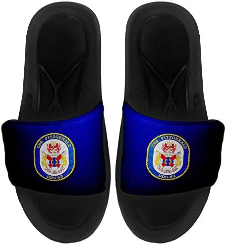 ExpressItBest Sushioned Slide-On Sandals/Пързалки за мъже, жени и младежи - US Navy USS Arleigh Burke (DDG 51), Destroyer (Crest)