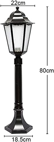 YCKL под лампа, 80 см Европейския Ретро Стъклена Лампа, Колона Лампа, Алуминиева Колона на Горната Светлина, Антични край Селски Открит под лампа E27 IP55 Водоустойчив
