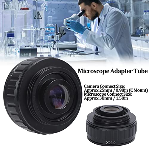 Тринокулярный Стерео Микроскоп Тръба, 0.35 X 38 мм, Сплав + Оптично Стъкло C за Монтиране Адаптер Практически Микроскоп