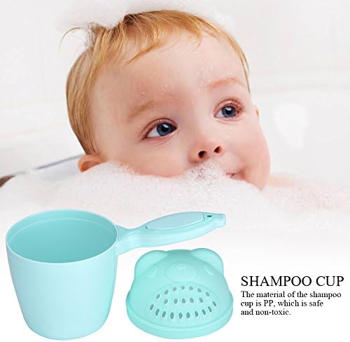 Чаша шампоан Biitfuu, Хубаво дръжка чаша шампоан удобна за душ за бебе(зелен цвят)