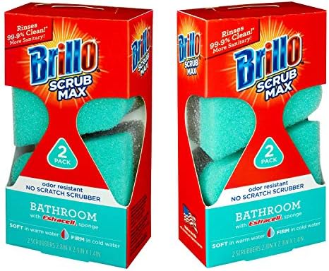 Brillo | Scrub Max Heat Activated | Здрава, устойчива гъба | 3 опаковки (2ct) (Air conditioning)