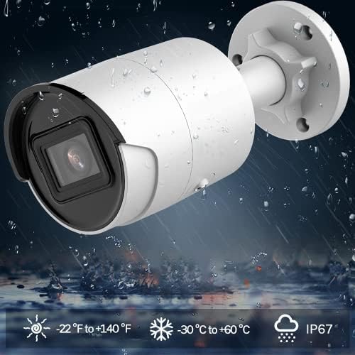 4K Darkfighter Bullet PoE IP Camera - AcuSense Security Camera with Human/Vehicle Detection, Low Light Starlight, 130Ft