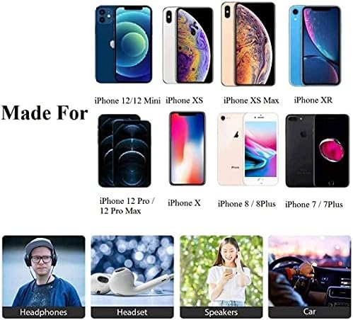 2 Опаковане. [Apple Пфи Certified] за iPhone е с 3,5 мм Адаптер за слушалки, Светкавица до 3,5 мм, Слушалки/Конектор за слушалки Конвертор на Аудио Aux Адаптер Ключ за iPhone 12/11/SE 2020/XR/XS/X
