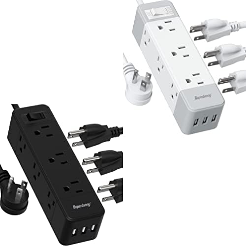 Мрежов филтър Power Strip, SUPERDANNY 9 Контакти(3 страна),3 USB порта, Настолна зарядно устройство с удлинителем 6,5