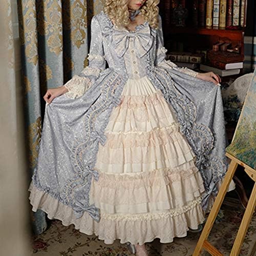 Nulairt-Секси Бална рокля в стил рококо Викторианска Готическа Рокля, Костюм Готическия Период Бална Рокля, Ретро Дантели
