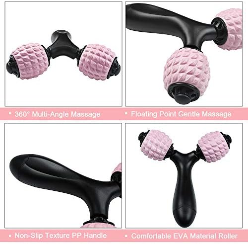 NEWSHONE Foam Roller Massage Stick Massager for Leg Arm Muscle Release Roll Tool Fit pro Roller Girly Pink