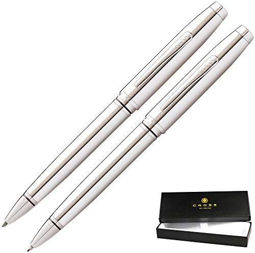 Cross Pen Set | Персонализиран набор от химикалки и моливи Cross Coventry - Брилянтен хром. Гравиран на потребителския