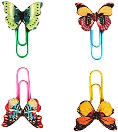 Hacoly 50 Опаковане Мода Пеперуда Кламери Творчески Прекрасна Карикатура На Животните Свързващи Скоби Маркер На Снимка,