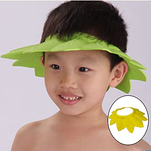 Newmind Safe Shower Shampoo Bathing Защита Bath Adjustable Head Size Visor Hat for Toddler 0-4 Years Old - Жълт