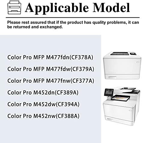 3 Черен 410A | CF410A Тонер касета е Съвместима 410A Тонер касета Заместител на HP Color Pro M452dn M452dw M452nw MFP