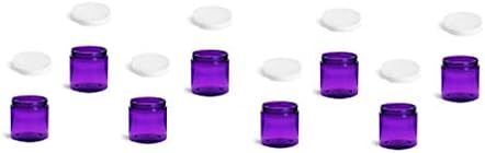 Брой 30-8, 4 или 2 грама Лилаво Пластмасов контейнер с Бяла капачка (4 унции)