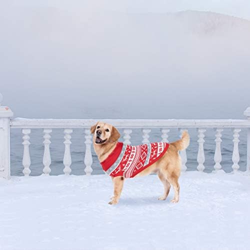 BINGPET Коледа Snowflake Turtleneck Dog Sweater - Сладко Pullover Пет Knitwear Cold Weather Clothes Outfit for Cats & Dogs