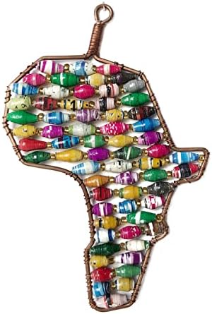 Украшение на Африканската панаири Ръчно изработени от Рециклирани Медни проводници и на хартиен носител мъниста