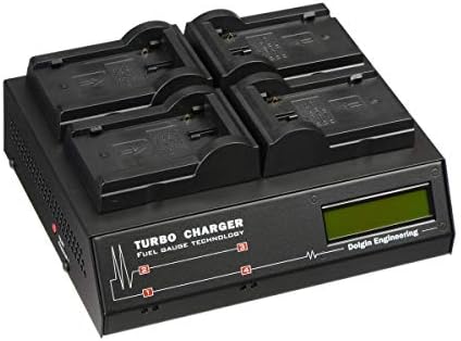 Долгин Инженеринг TC400-CAN 4-позиционен зарядно устройство за батерии серия на Canon XL2 и акумулатори кинокамер Canon C100, C300, C500