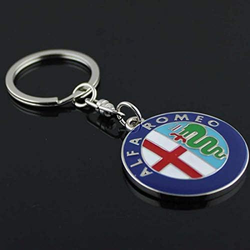 Chuangzhi Sales Fit Alfa Romeo Key Chain Ring - 3D Chrome Metal Car Ключодържател Keyring Alloy Key Holder Key Fob Fit