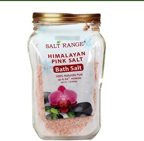Farmhouse Treasures Himalayan Pink Bath Salt Пакет: Сол за вана, Розова Отшелушивающая Ръкавица за баня, Гъба за баня в Подарък пакет (розови сърца)