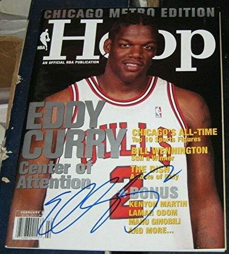 Еди Къри Chicago Bulls SIGNED AUTOGRAPHED NBA Хоп Списание COA МЕТРО EDITION - Списания с автограф НБА
