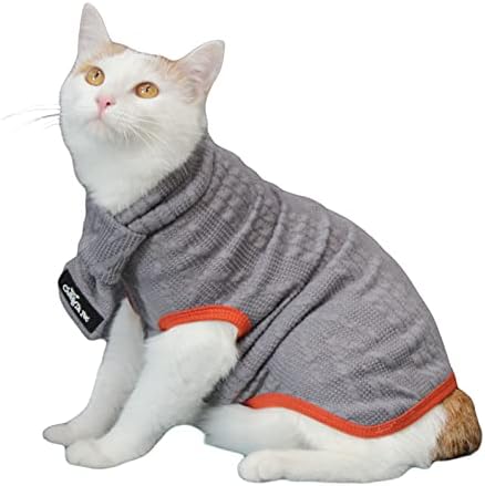 MeiAOBest Cat Пуловер с Шал Без Ръкави Cat Дрехи Зимата Топло Облекло Коте Облекло за Котка Коте