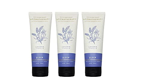 Bath & Body Works Aromatherapy Sleep Lavender + Ванилия Крем за тяло с натурални етерични масла, 8 грама всеки - 3 опаковки
