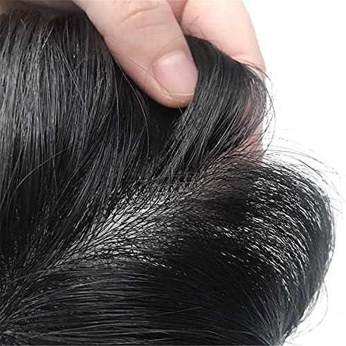 ZYC Мъжки Косата на Перука 1 мм Дебелина на Капилярната Протеза Пу Мъжка Перука Дишаща V Контур Тупи 6 инча Система
