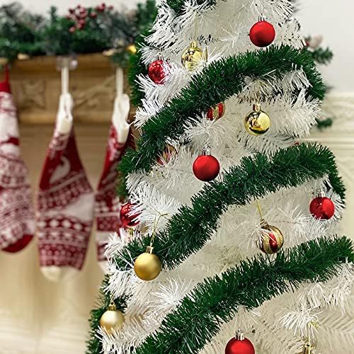 TURNMEON 2 Пакет Total 66 Foot Коледа Garlands Зеленина Decorations, Each 33 Ft 2.4 Wide Artificial Soft Green Pine Коледа
