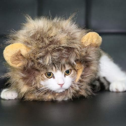 Snik-S Cat Wigs Lion Mane Перука with Ears - Fancy Costume Hair Lion Hat for Halloween and Cosplay Party