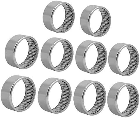 X-DREE HK4520 52mmx45mm Drawn Cup Open End Roller Bearing Silver Тона 10pcs(HK4520 52mmx45mm Copa Drawn Open End Roller