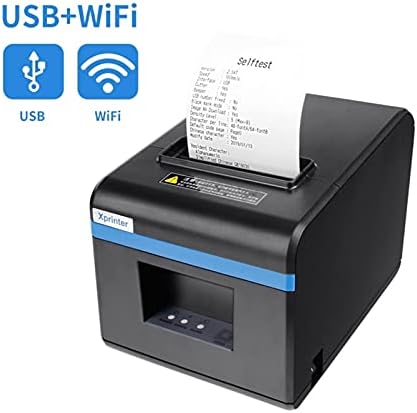 SHANG-JUN 80 мм Минерални Кухненски Принтери ПОС Принтер на Билети с Автоматичен Нож за Кухня USB/Ethernet Поддръжка на Паричния кутия ESC/POS Домашна и офис организация (Цвят : USB