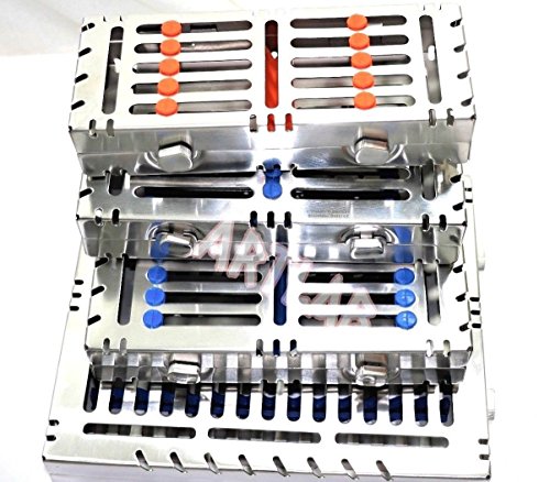 4 Отделяемые зубоврачебные касети стерилизация автоклав за 15 10 7 5 аппаратур слота сините оранжеви CYNAMED