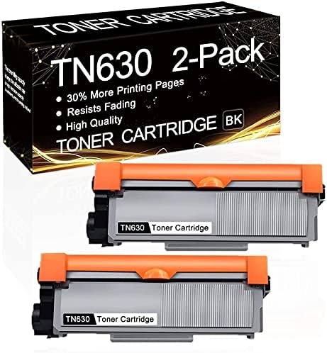 2 опаковки TN-630 black TN630 Съвместим тонер касета Заместител на Brother HL-L2300D HL-L2305W HL-L2315DW HL-L2320D MFC-L2680W