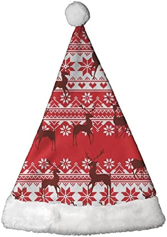 Jeiento Коледна Шапка Santa Hat Коледа Holiday Hat for Adults , Унисекс, за Новогодишни Празници Празнични Партита
