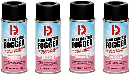 Big D BGD 341 5 oz Odor Control Fogger Спрей (12 опаковки) - Четири опаковки
