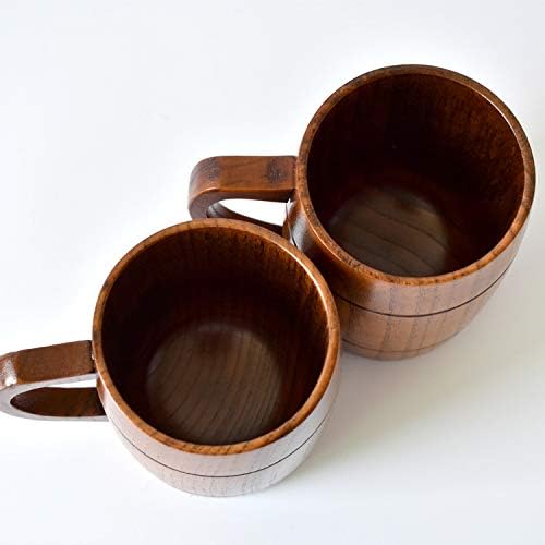 CTIGERS древните Дървени Халби за Бира Елегантни Дървени Чаши за Кафе с Дръжка, 12 грама